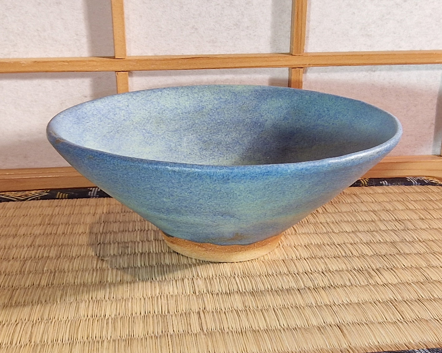 Blue summer chawan, tea bowl