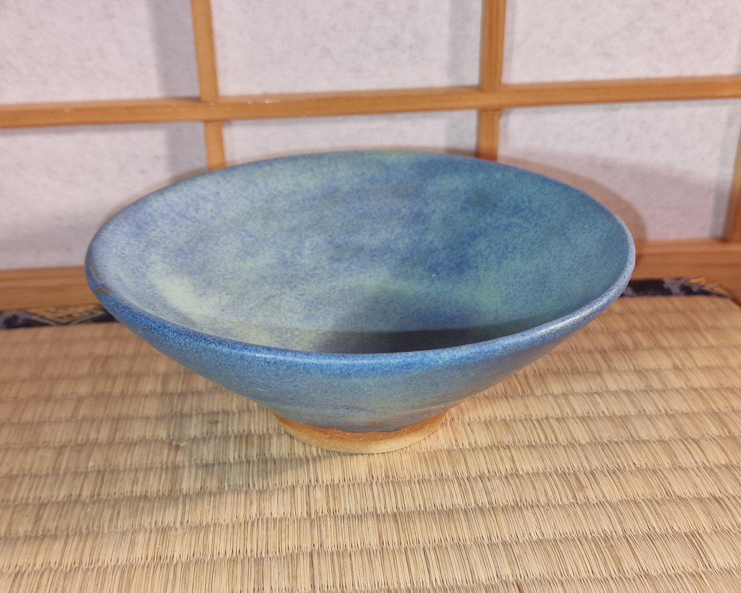 Blue summer chawan, tea bowl
