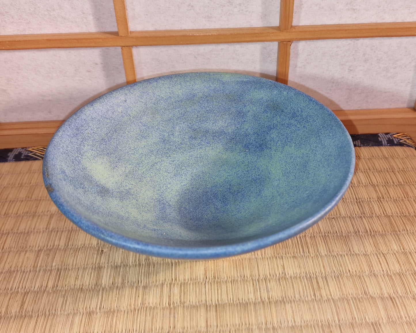 Blue summer chawan, tea bowl
