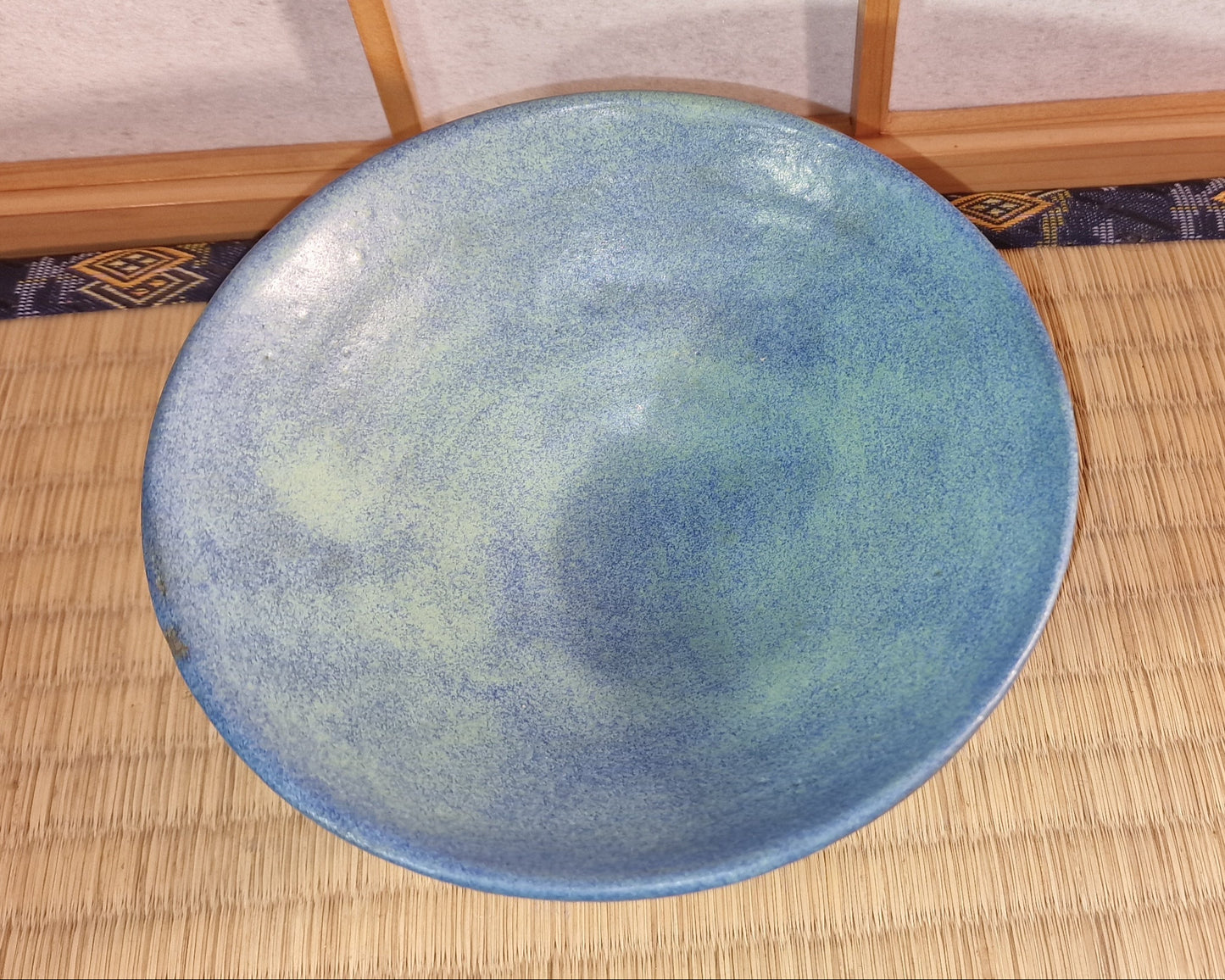Blue summer chawan, tea bowl