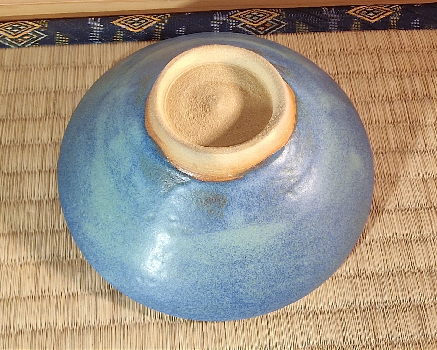 Blue summer chawan, tea bowl