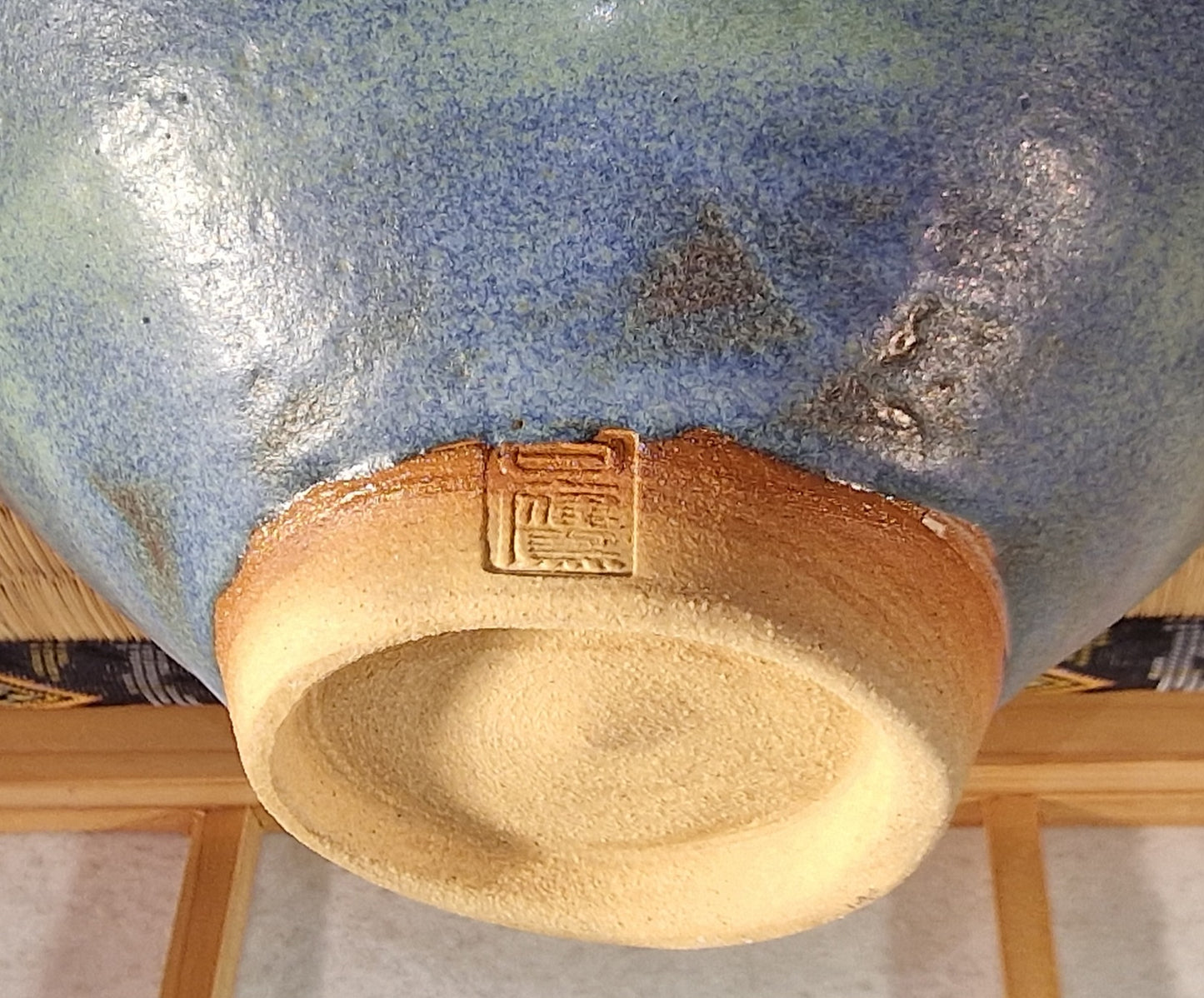 Blue summer chawan, tea bowl