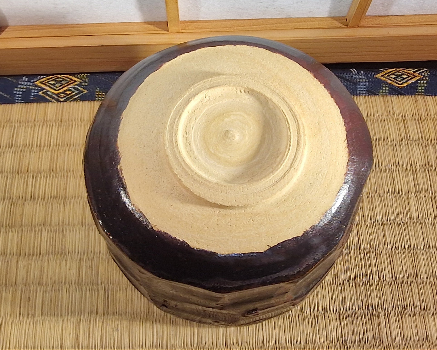 Kurinuki chawan, tea bowl for the Japanese tea ceremony