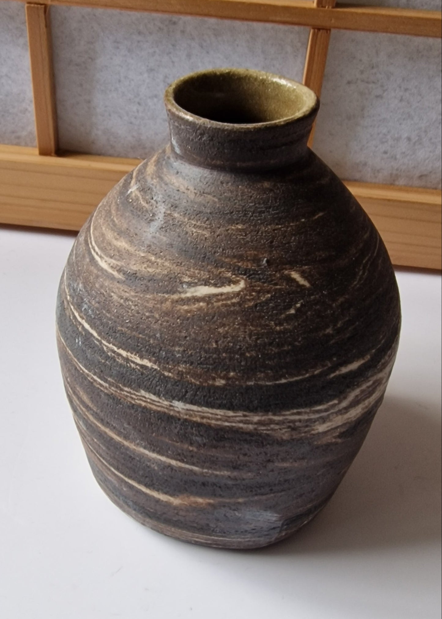 Marbled sake bottle