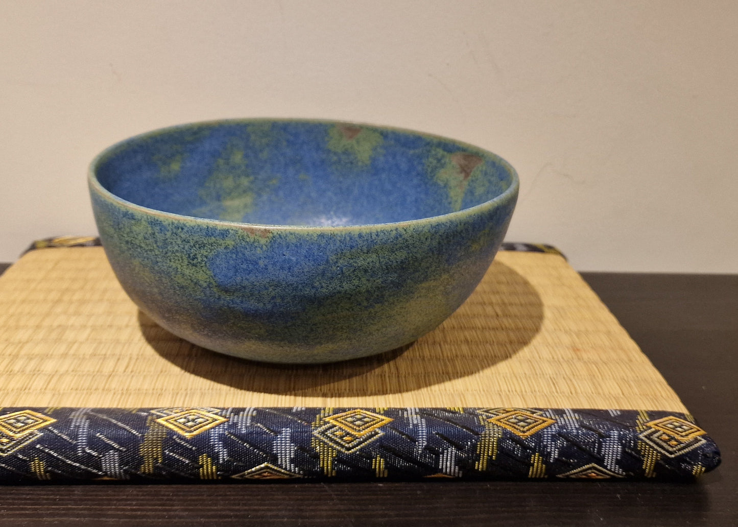 Large blue bowl