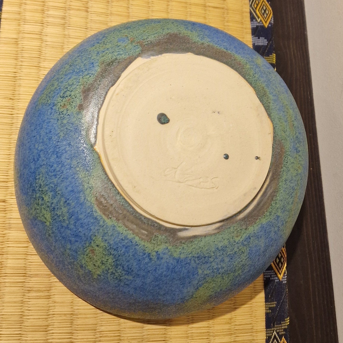 Large blue bowl