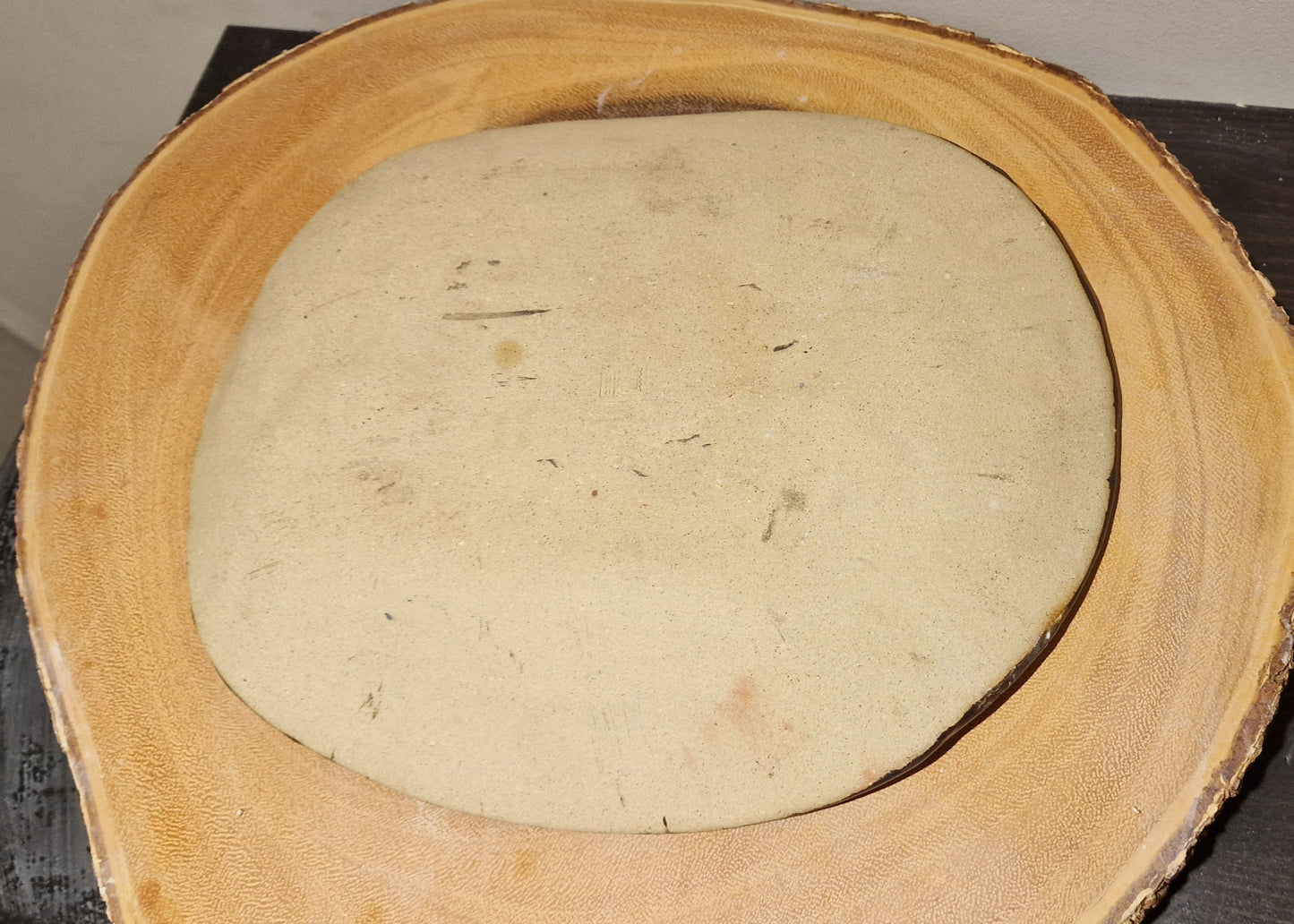 Brown serving plate