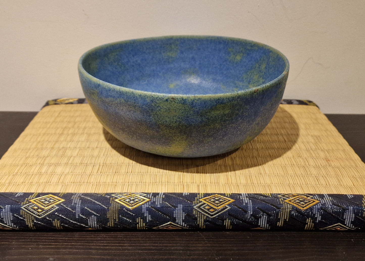 Large blue bowl