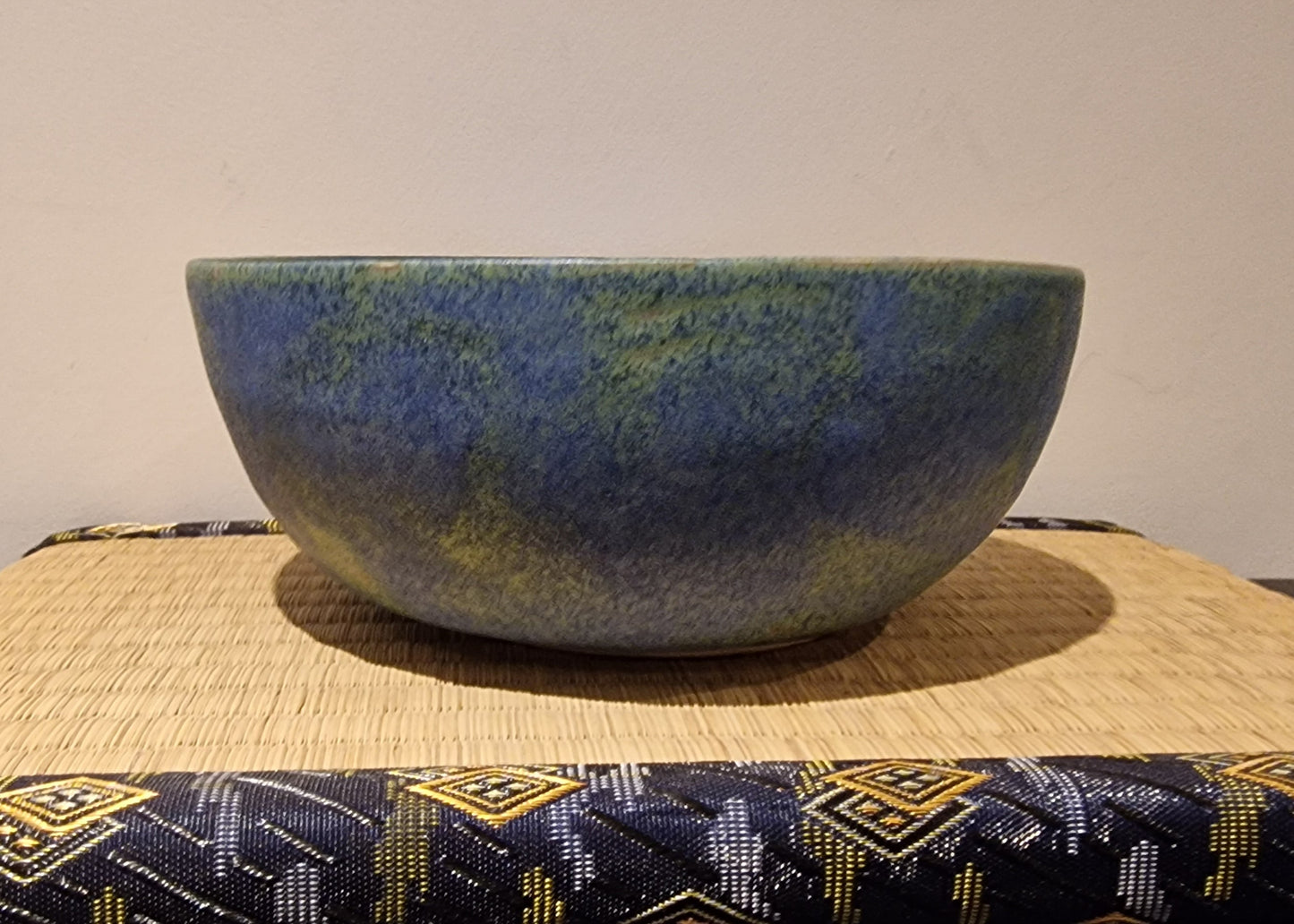 Large blue bowl