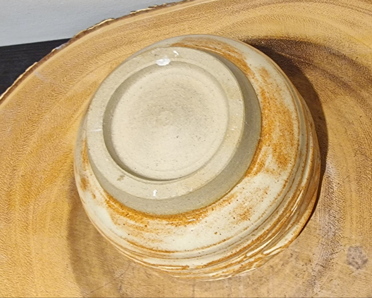 White and orange chawan, tea bowl for the Japanese tea ceremony