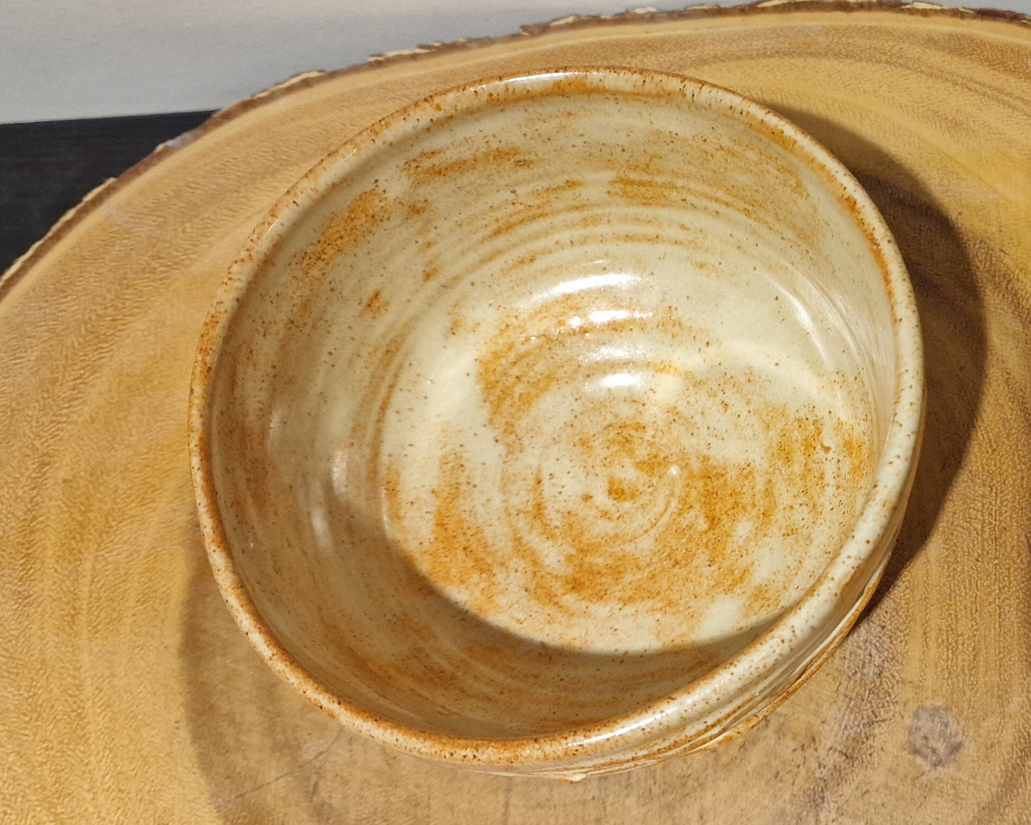 White and orange chawan, tea bowl for the Japanese tea ceremony
