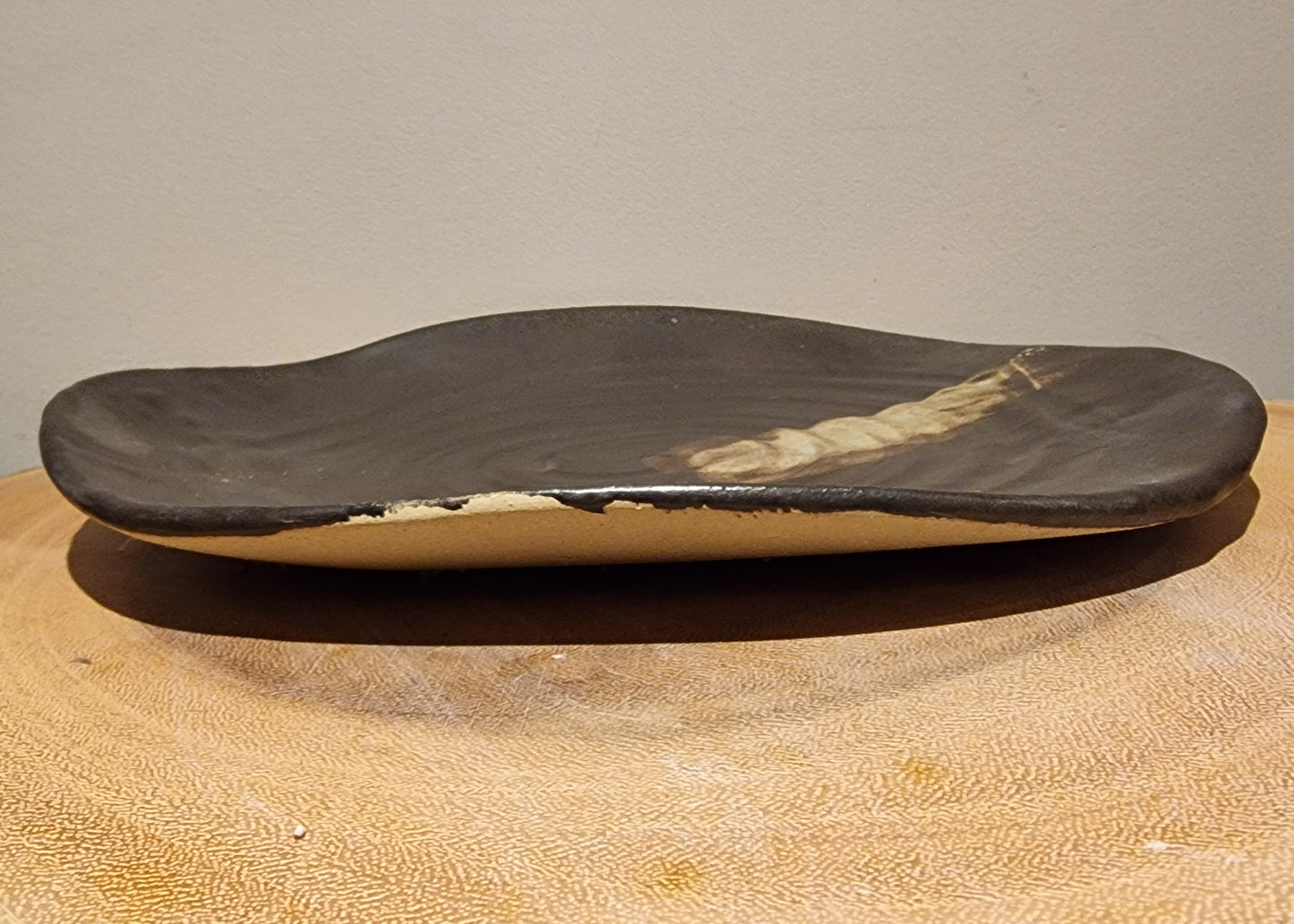 Brown serving plate