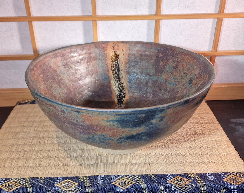 Large brown salad bowl