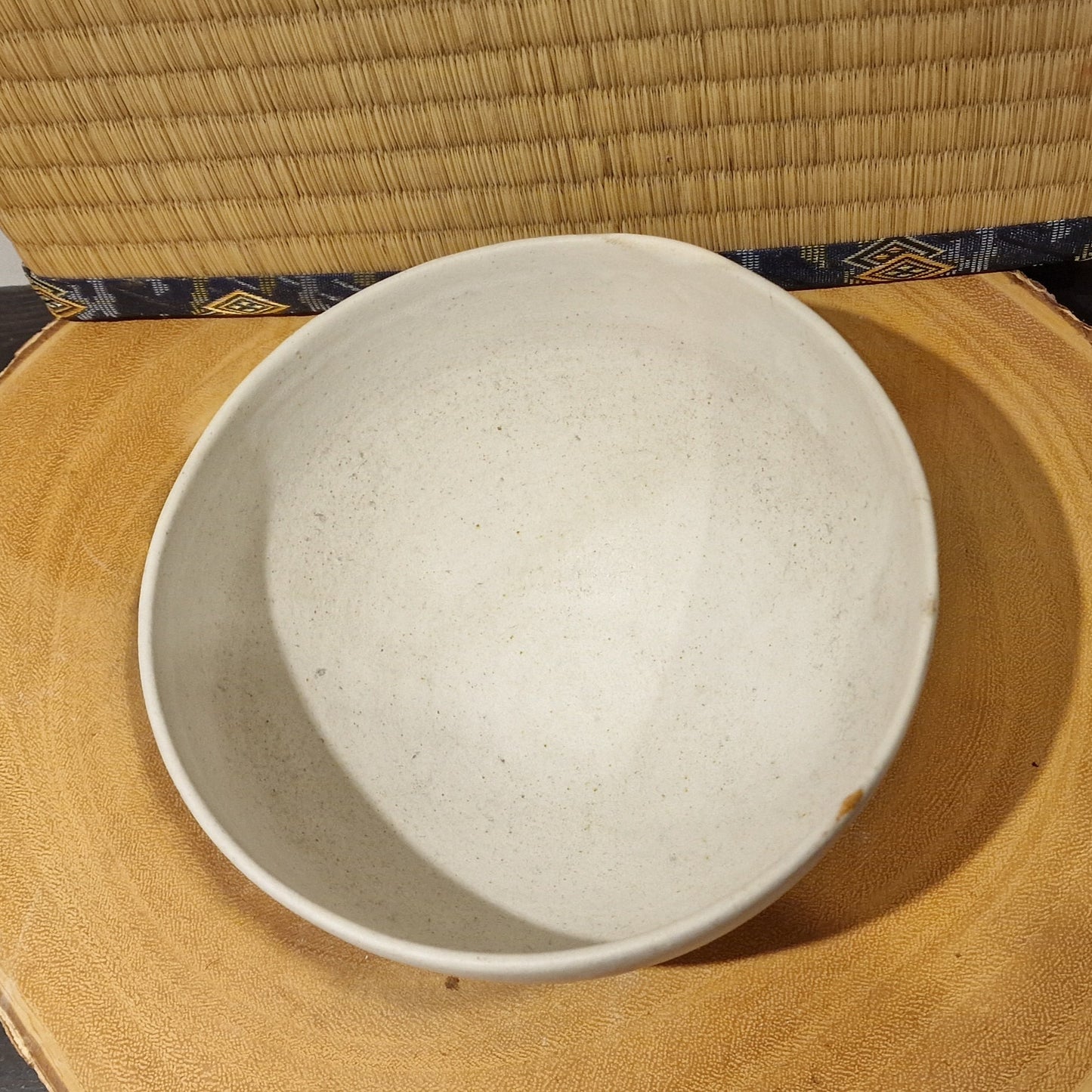 White salad bowl
