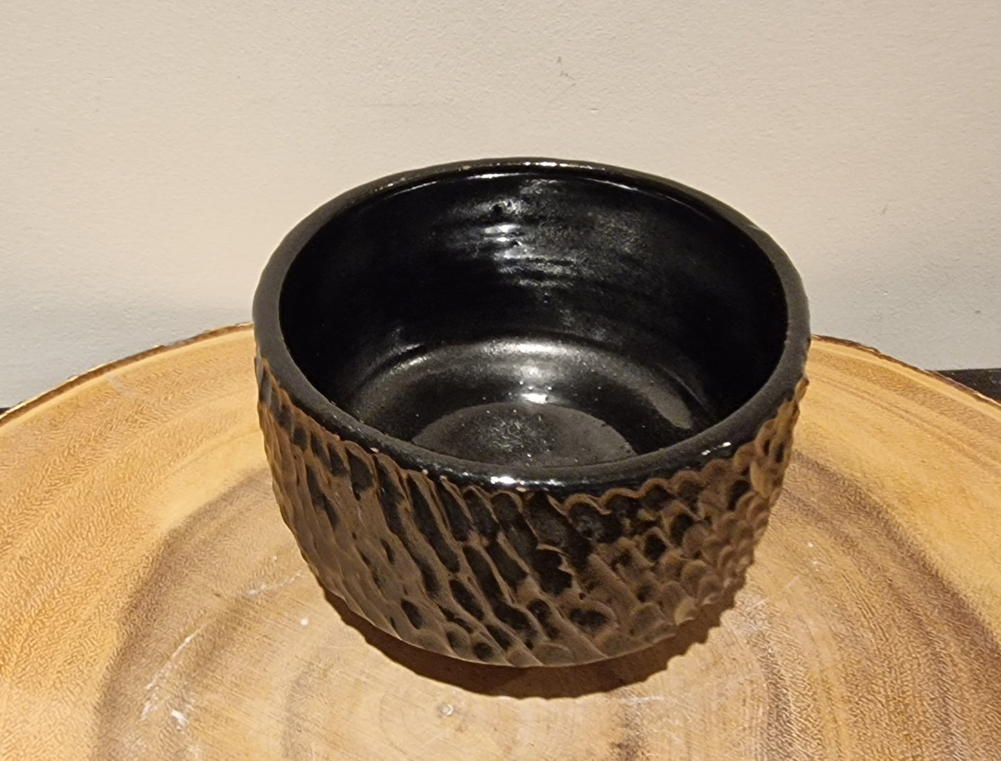 Black chawan,  tea bowl for the Japanese tea ceremony